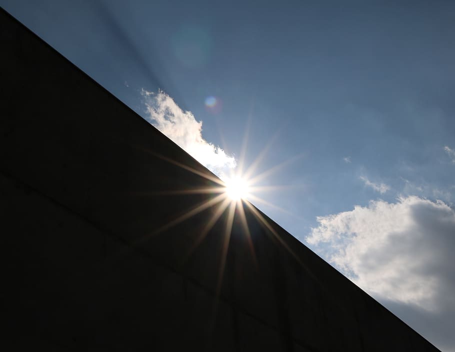 sky, sunlight, low angle view, sunbeam, lens flare, cloud - sky HD wallpaper
