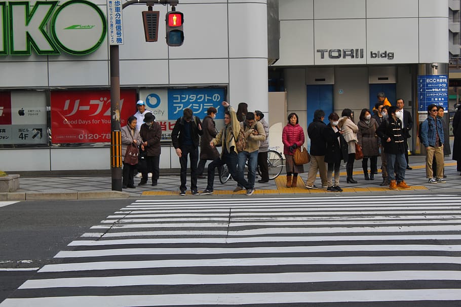 city, real people, crowd, group of people, sign, architecture HD wallpaper