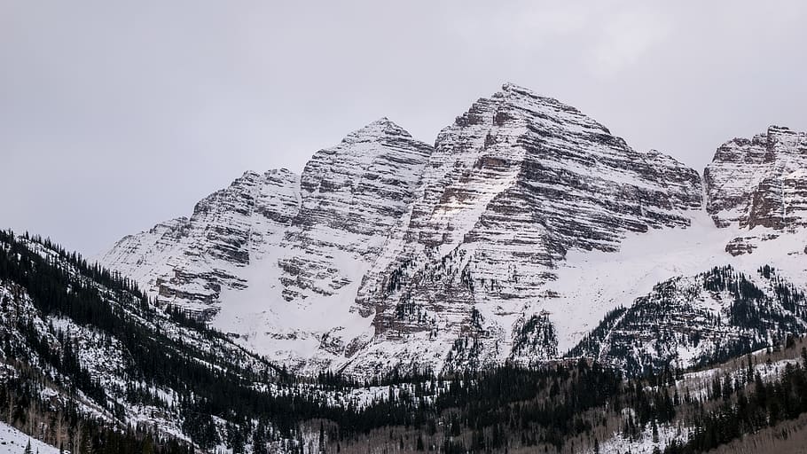 snow covered mountain, outdoors, nature, mountain range, peak HD wallpaper