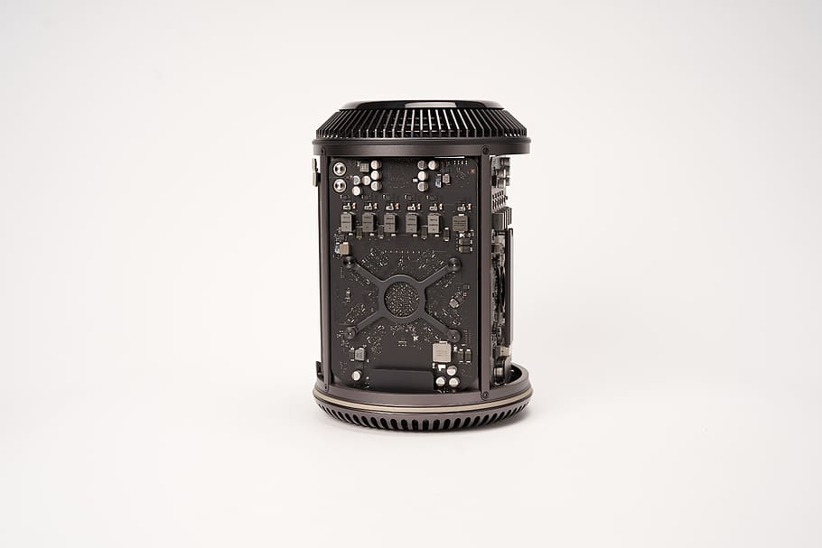 black bluetooth speaker, camera, electronics, cup, coffee cup, HD wallpaper