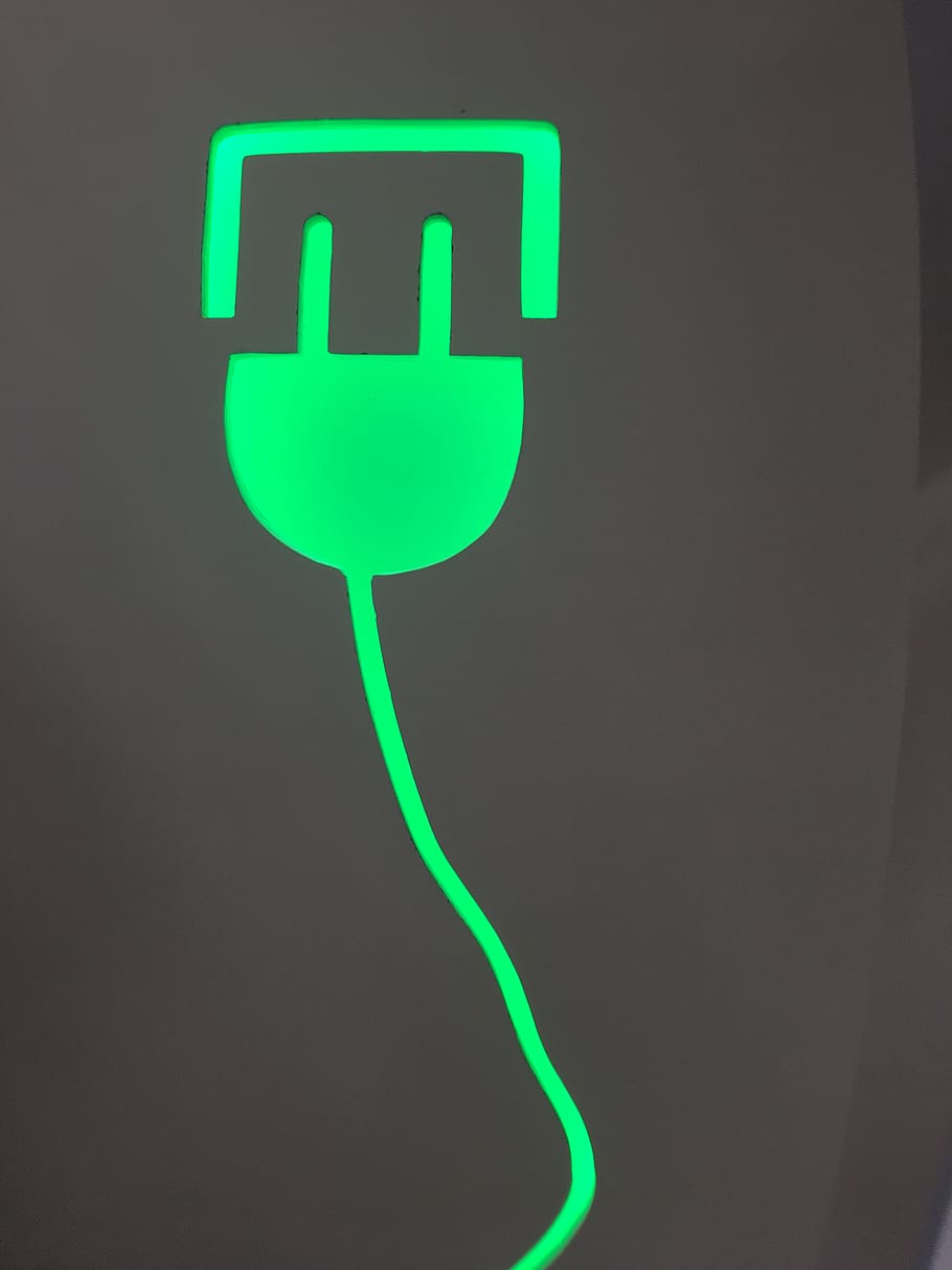vector electricity plugs, green color, communication, indoors HD wallpaper