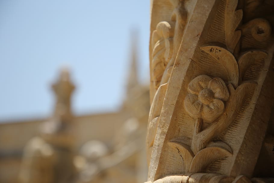 architecture, monastery, flower, building, cloister, old, christian HD wallpaper