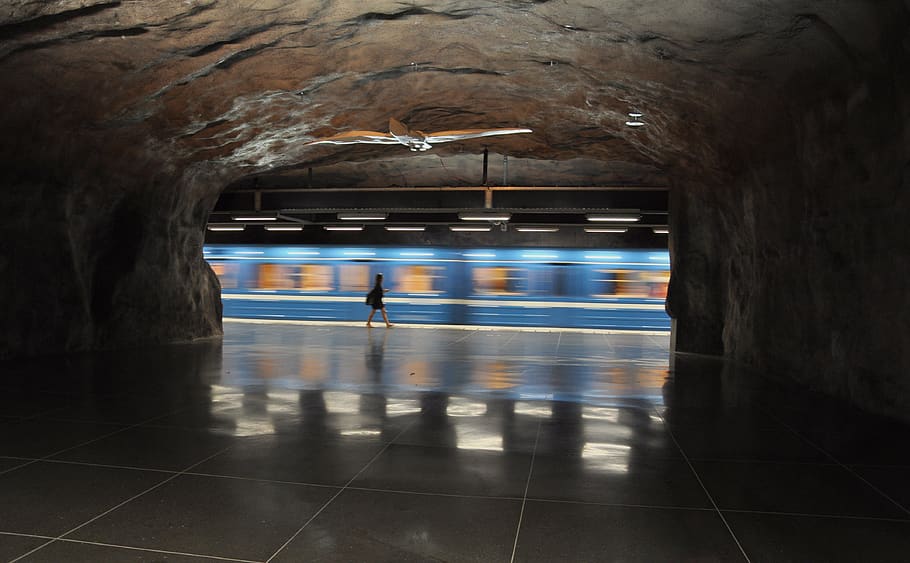 subway, station, train, transportation, underground, blurred motion HD wallpaper