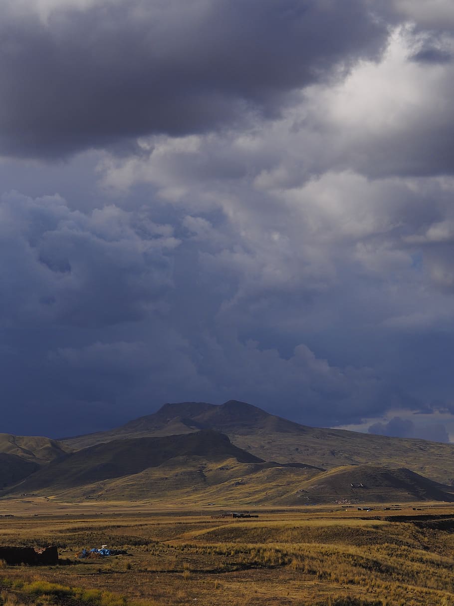 peru, clouds, sunset, mountains, shadows, cloud - sky, scenics - nature HD wallpaper