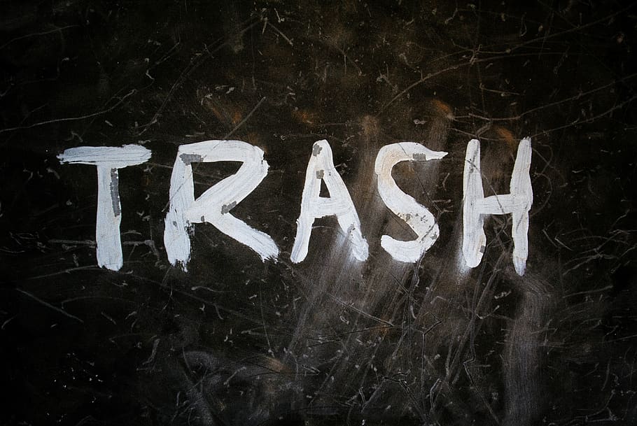 Trash signage, text, communication, western script, no people HD wallpaper