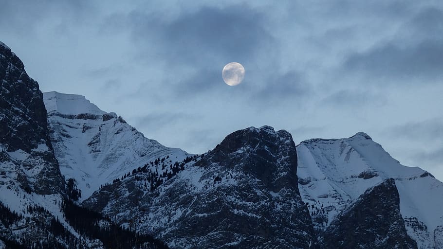 hill covered with snow, nature, outdoors, mountain, mountain range HD wallpaper