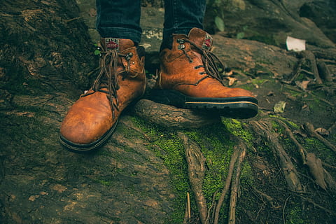 HD wallpaper: person wearing brown Timberland nubuck work boots ...