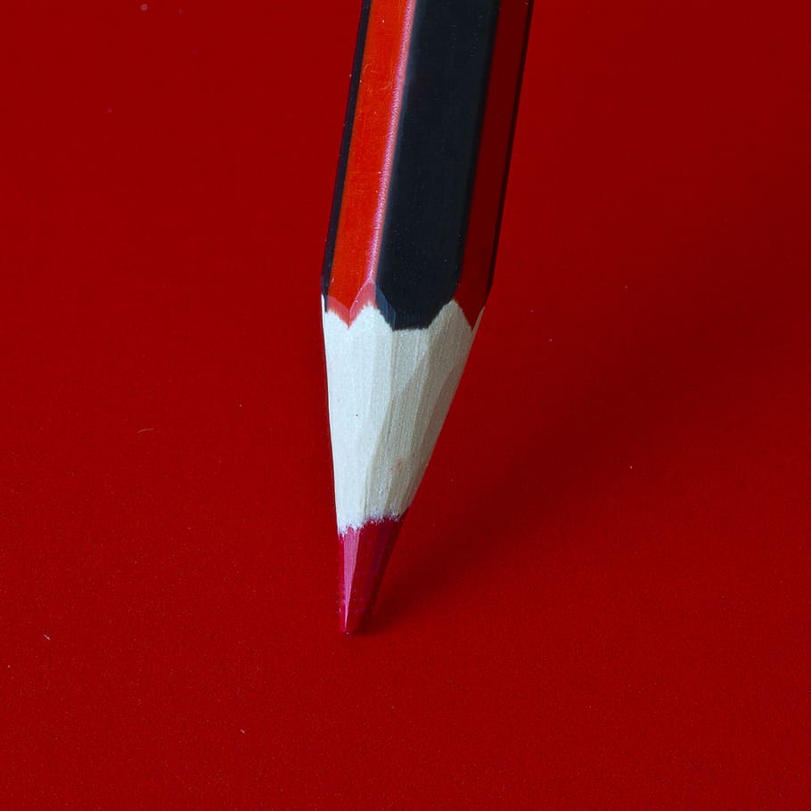 still, items, things, pencil, colored, sharp, write, draw, black HD wallpaper