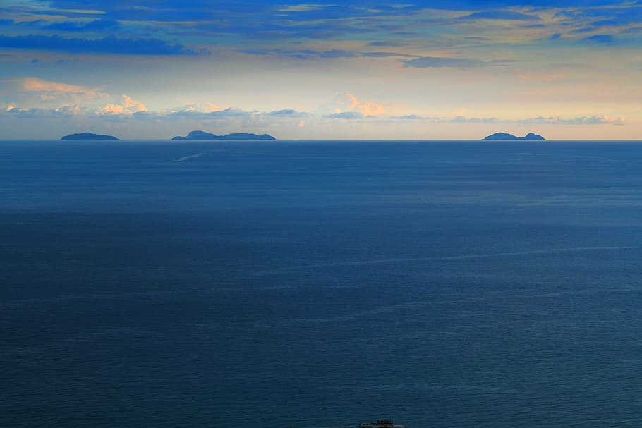 blue sea, nature, outdoors, sky, land, ponza, scenery, water HD wallpaper
