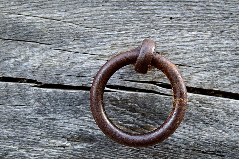 ring, board, wood, texture, house entrance, close up, old, antique HD wallpaper