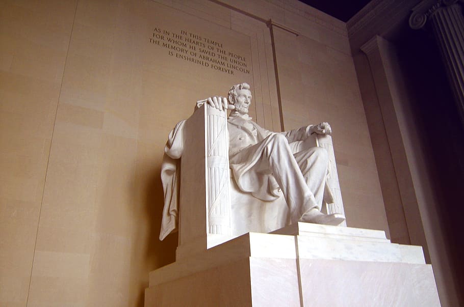 Lincoln statue, architecture, building, monuments, no people HD wallpaper