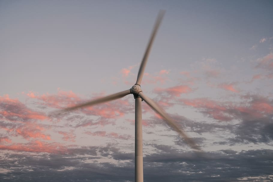 white windmill during daytime, sky, renewable energy, alternative energy HD wallpaper