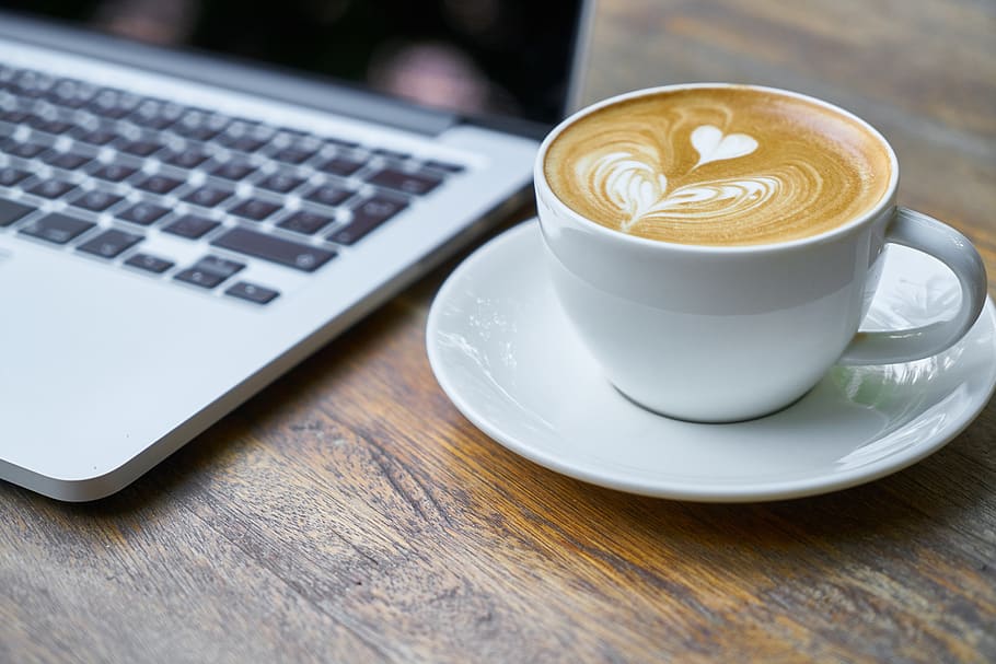 Cup of Coffee on Saucer, beverage, break, brown, caffeine, cappuccino HD wallpaper