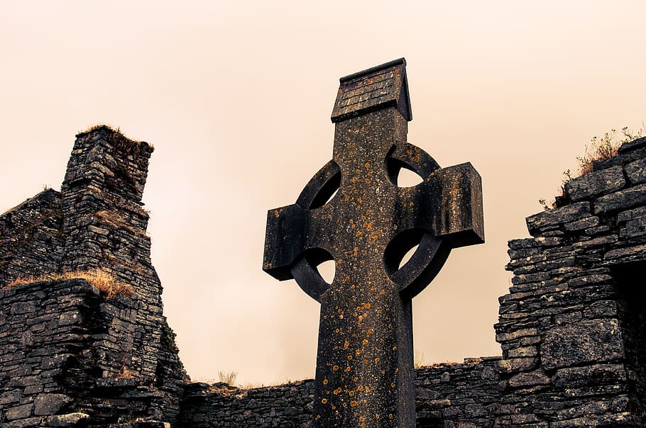 brown cross stand, architecture, religion, built structure, history HD wallpaper