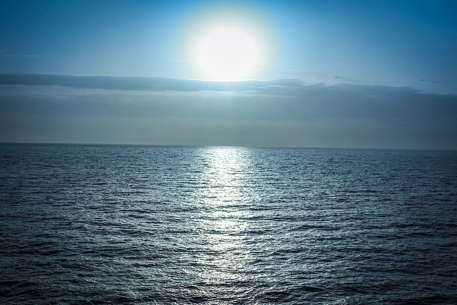 sunset, see, ocean, sea, water, sky, tranquility, scenics - nature HD wallpaper