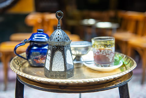 lantern, ramadan, tea, egypt, table, no people, close-up, focus on foreground HD wallpaper