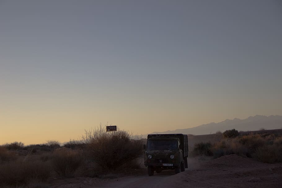 truck, road, asia, desert, mode of transportation, land vehicle HD wallpaper