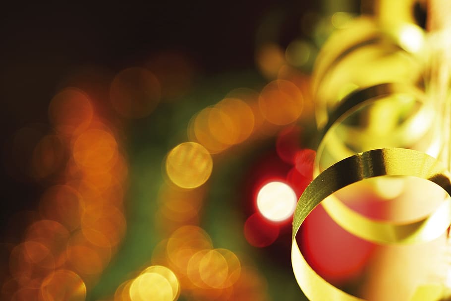 christmas, light, glitter, strapping, package, present, illuminated HD wallpaper