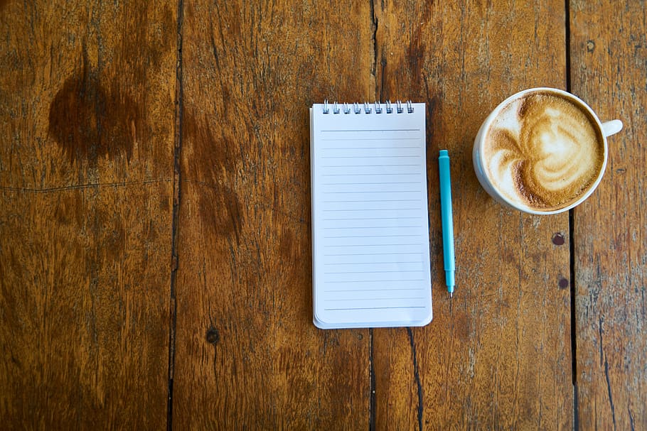 coffee, notebook, the work, pen, cup, office, study, author HD wallpaper