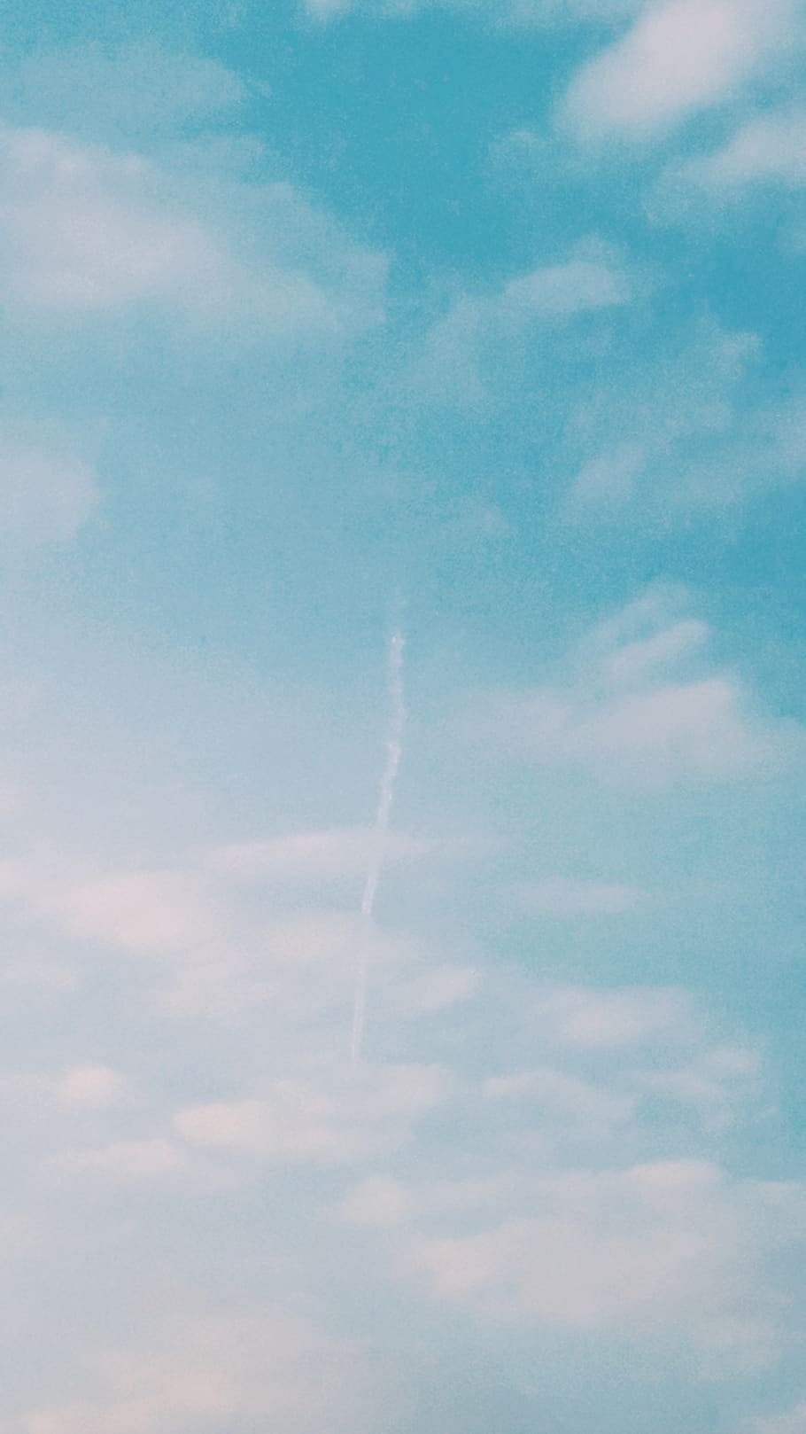 sky, cloud - sky, vapor trail, low angle view, nature, day HD wallpaper