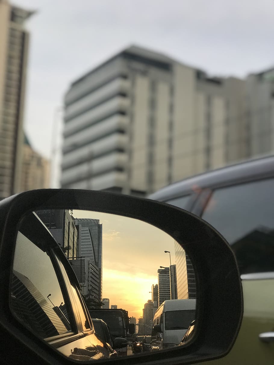 traffic jam, bangkok, warm, architecture, building exterior HD wallpaper