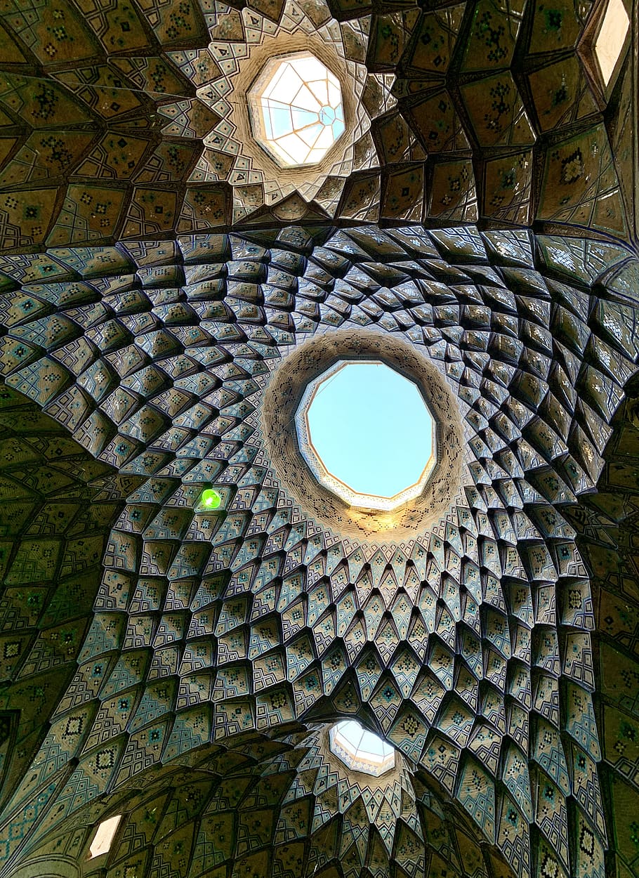iran, kashan, isfahan province, the geometry, geometry art, HD wallpaper