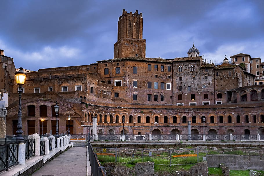rome, forum, architecture, antique, roman, brick, historic HD wallpaper