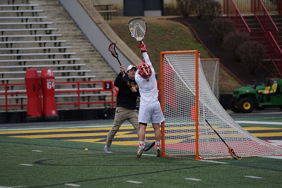 man playing lacrosse, human, person, sports, people, field, shoe HD wallpaper