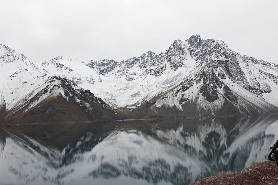 Mountain Covered With Snow Near Lake Landscape Photography, adventure HD wallpaper
