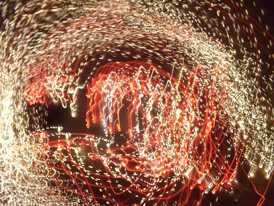 lights, twinkle lights, swirl, vortex, twist, red, pink, white HD wallpaper