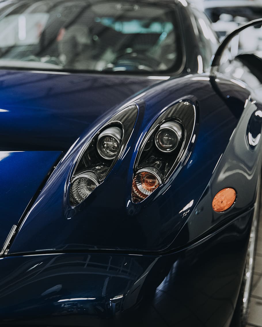 blue car, mode of transportation, land vehicle, motor vehicle HD wallpaper