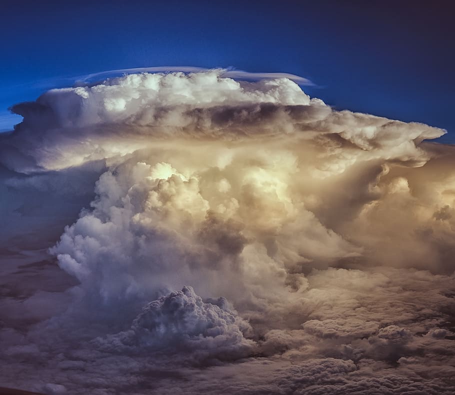 White and Gray Clouds, daylight, frozen, heaven, high, ice, landscape HD wallpaper