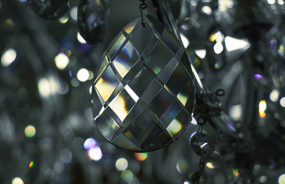 cristal, cristals, light, refraction, bokeh, rainbow, colours HD wallpaper