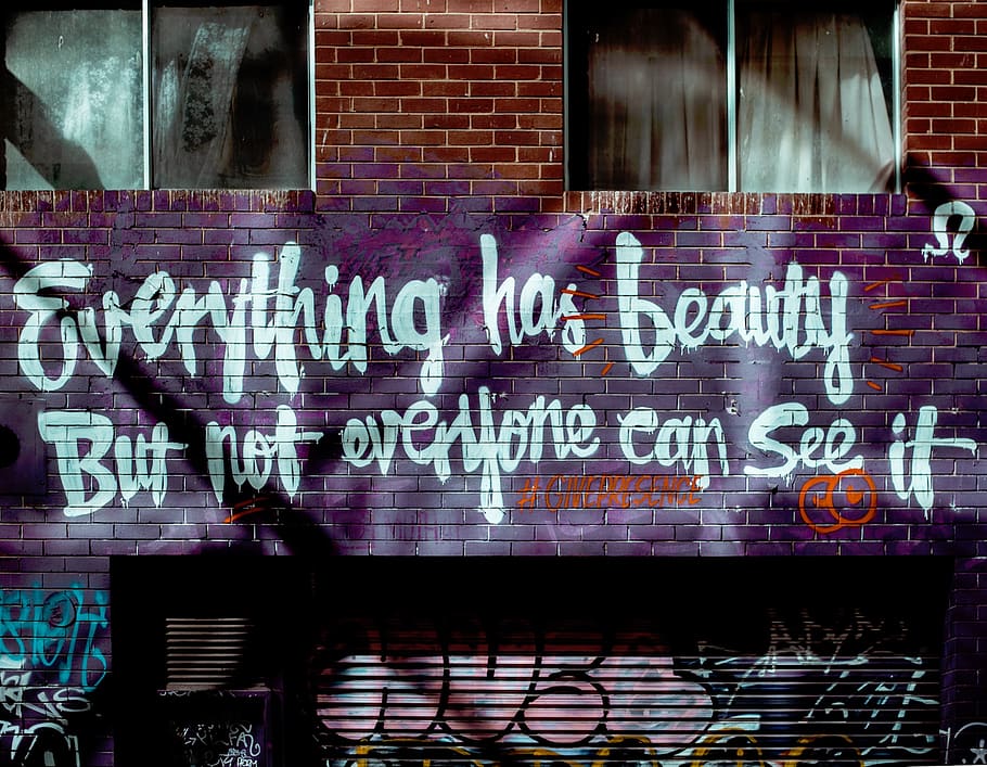 wall, art, graffiti, colors, quote, text, western script, communication HD wallpaper