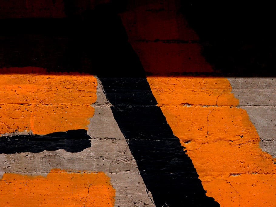 united states, whitewater, shadow, graffiti, abstract, orange, HD wallpaper