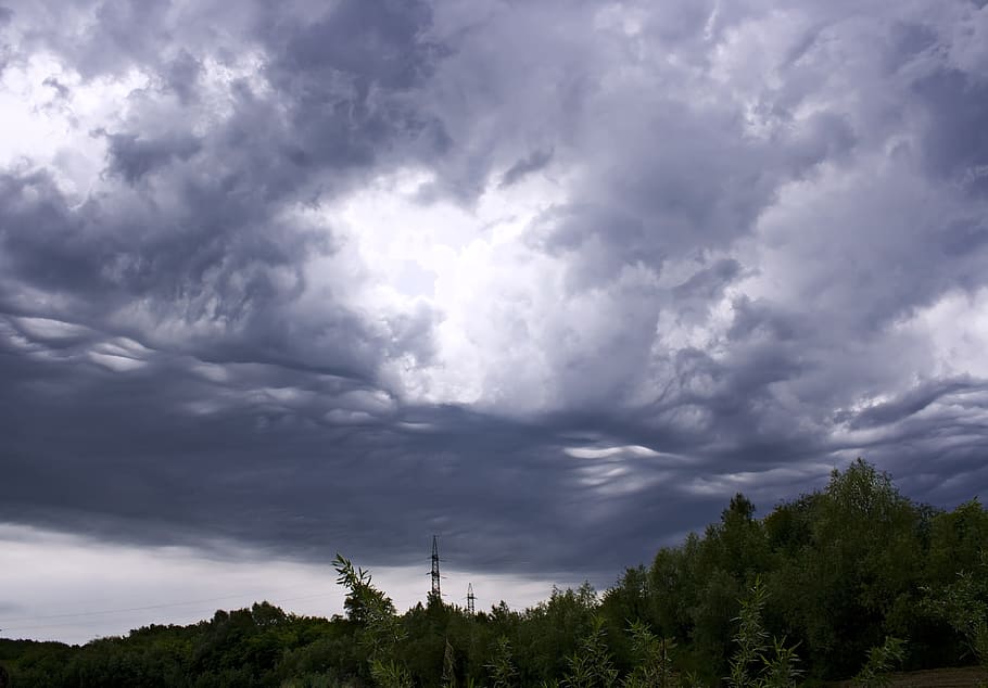 sky, dark, scene, cloud - sky, tree, plant, beauty in nature HD wallpaper