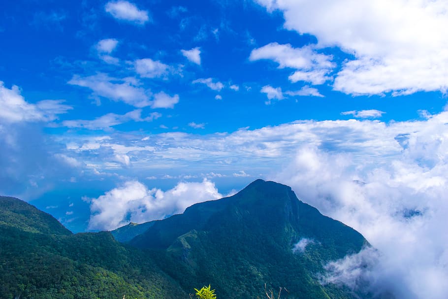 Aerial Photography of Mountain, adventure, altitude, clouds, cold HD wallpaper
