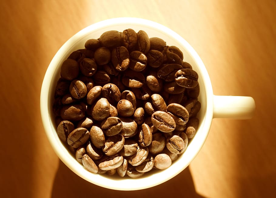 aromatic, beans, beverage, black, blank, brown, cafe, closeup, HD wallpaper