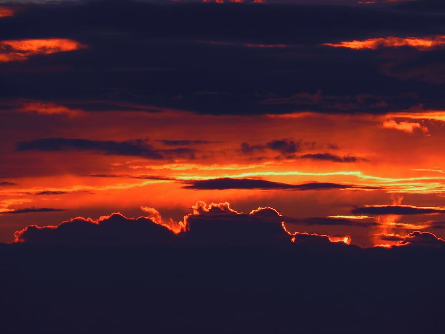 Silhouette of Clouds, dark, dawn, dramatic, heaven, nature, outdoors HD wallpaper