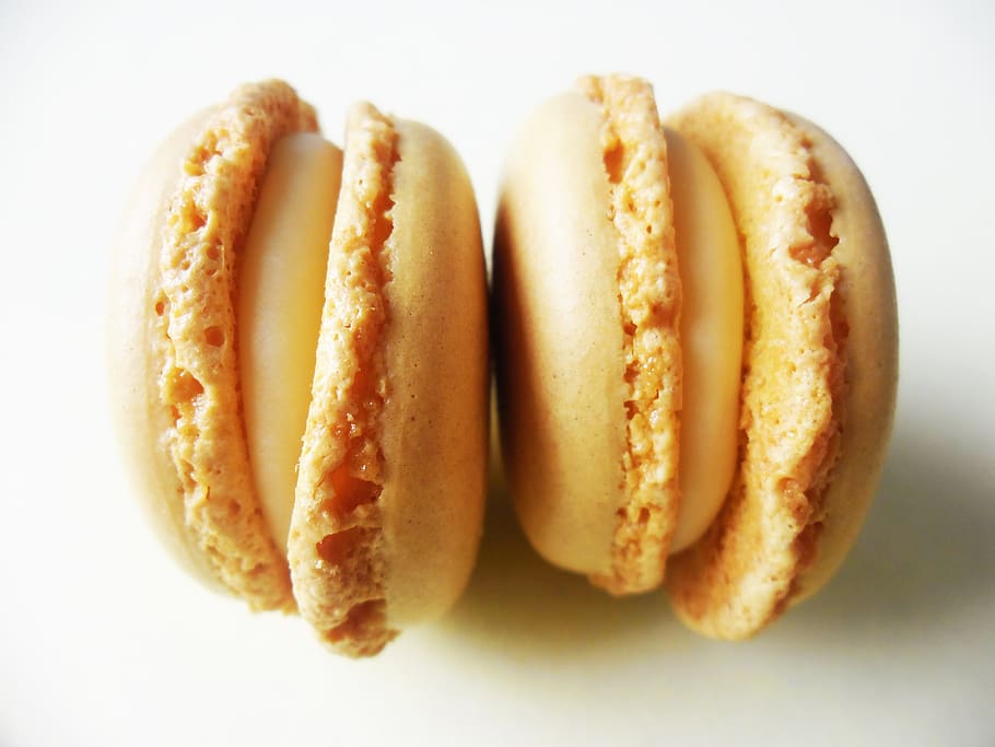 macarons, hazelnut, light brown, sweet, cookies, food, food and drink HD wallpaper