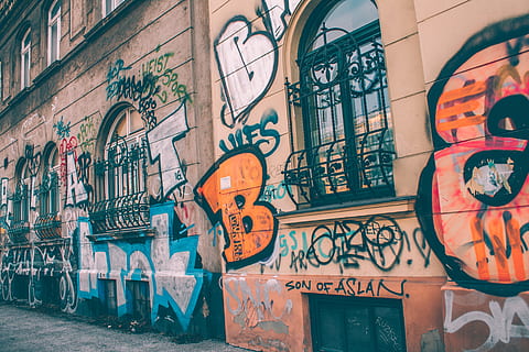 austria, vienna, architecture, graffiti, built structure, building exterior HD wallpaper