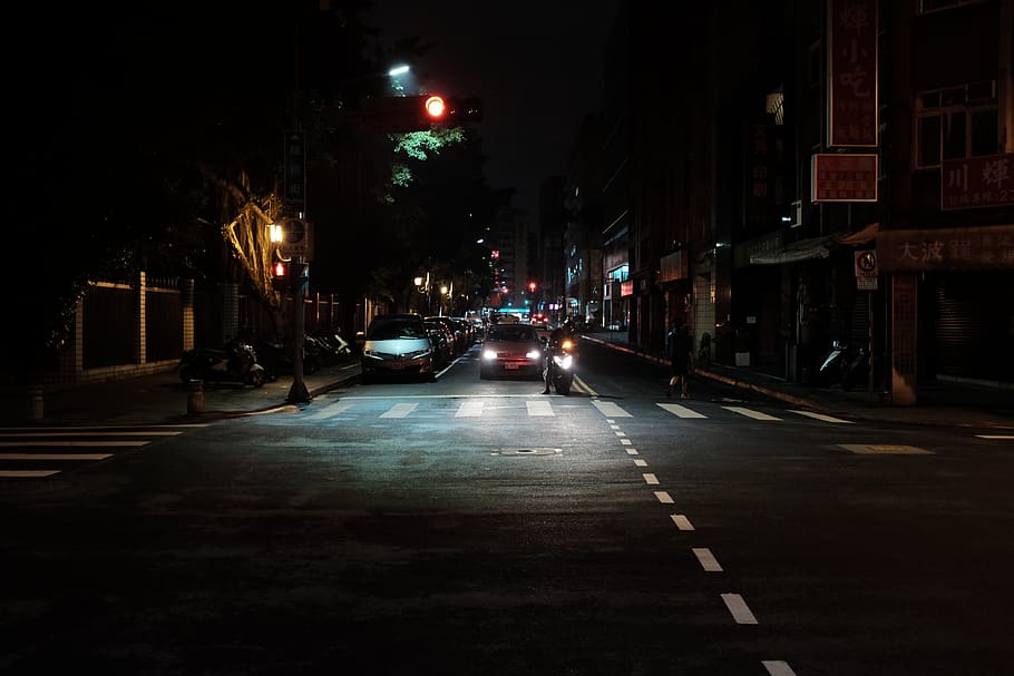 digital, way, signal, visual signal, dark, intersection, night HD wallpaper