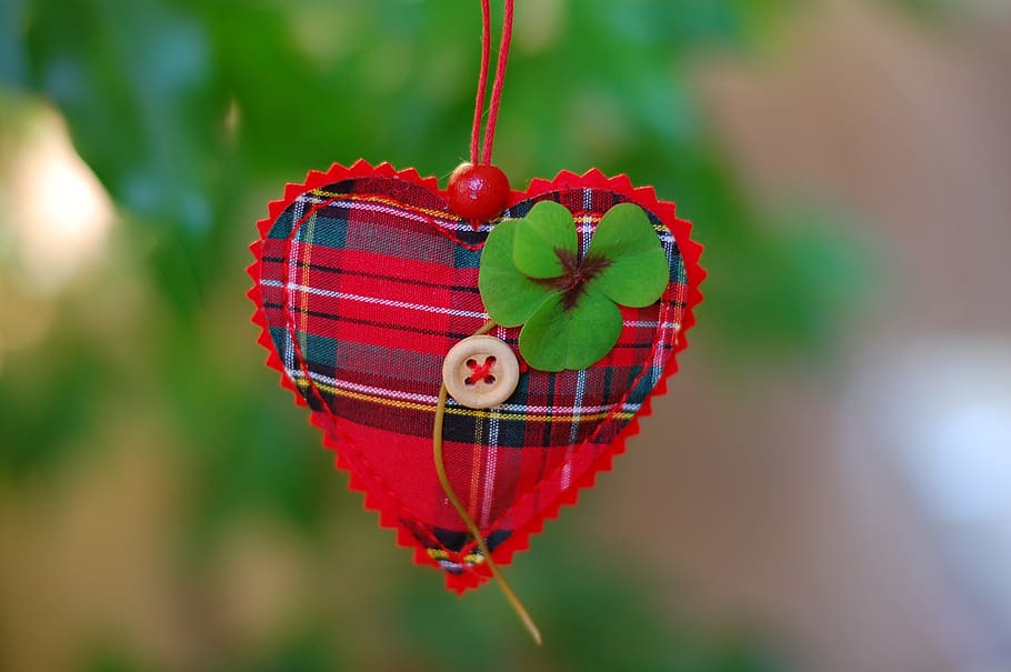 clover, practices, four, green, heart, ornamentation, decorative HD wallpaper
