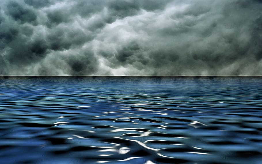 waters, nature, sea, wave, reflection, water reflection, background HD wallpaper