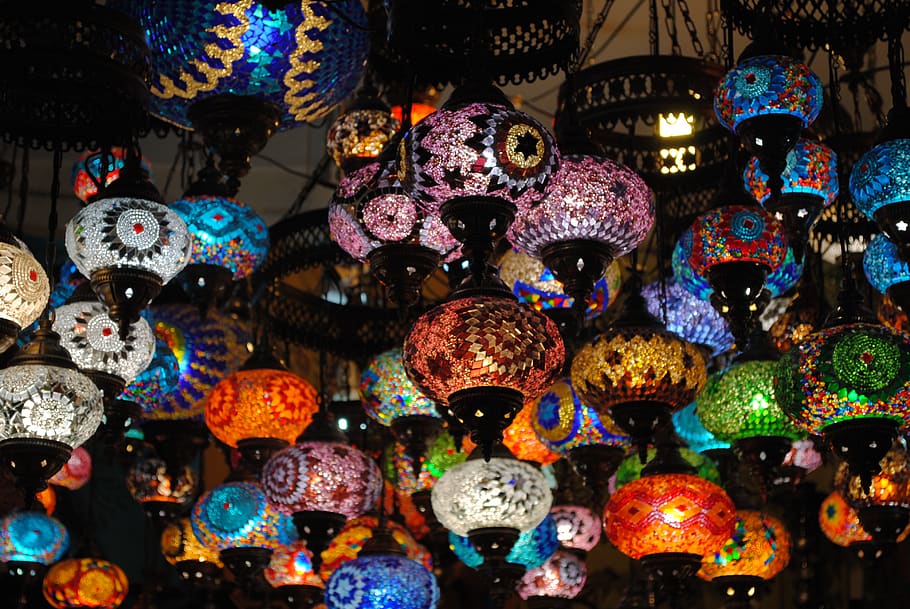 spain, granada, choice, variation, multi colored, lighting equipment HD wallpaper
