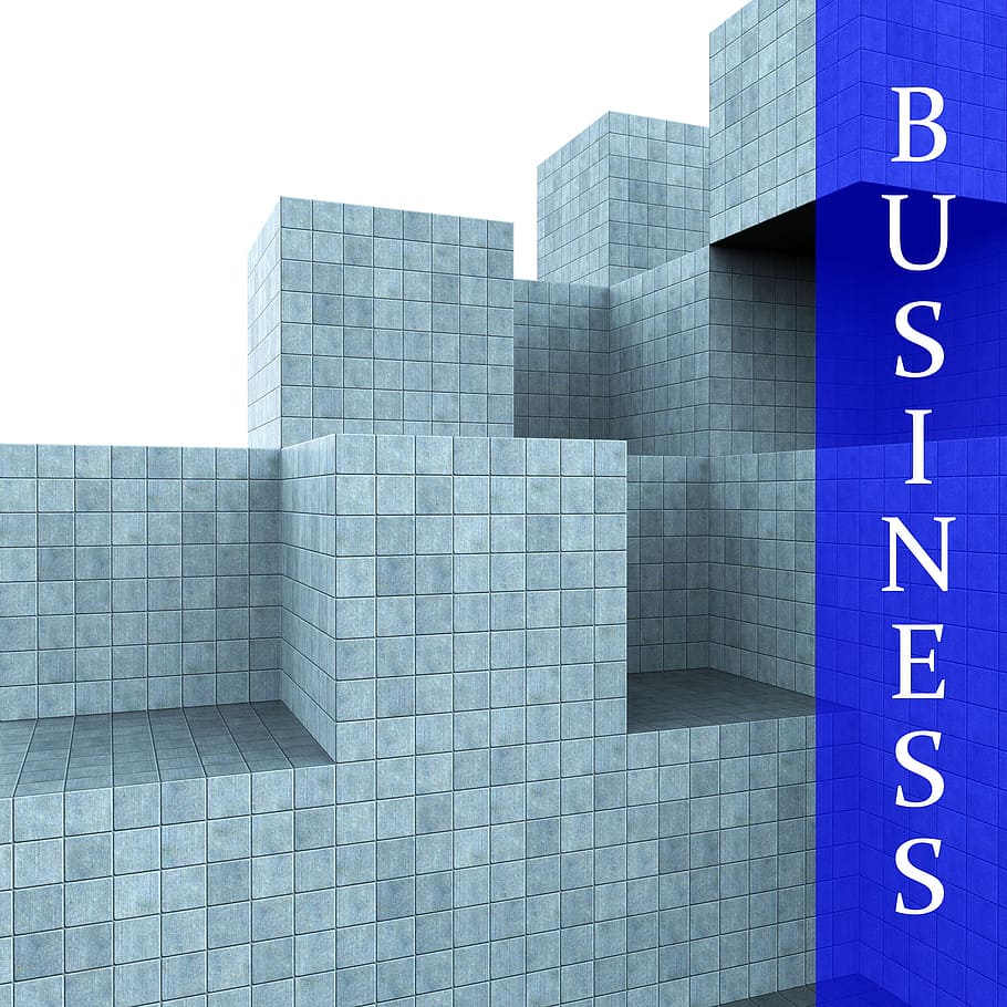 Business Blocks Design Means Building Activity And Construction, HD wallpaper
