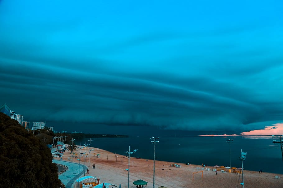 manaus, brazil, tempestade, storm, brasil, sky, cloud - sky, HD wallpaper