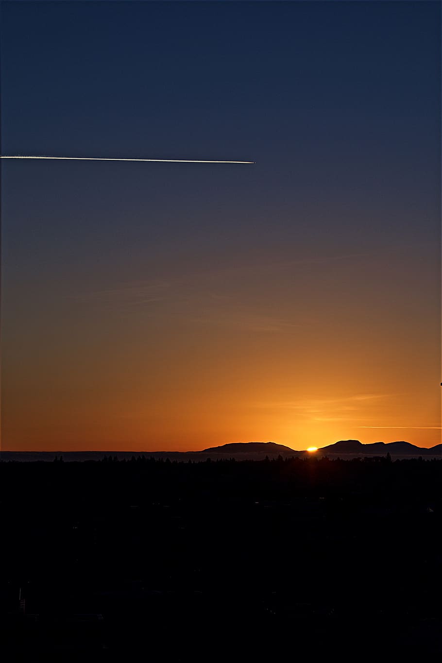 vancouver, canada, central, sunset, airplane, sky, silhouette HD wallpaper
