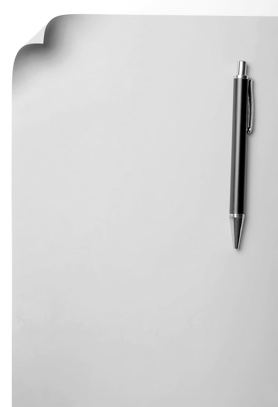 blank, close-up, curl, document, empty, new, page, paper, pen HD wallpaper