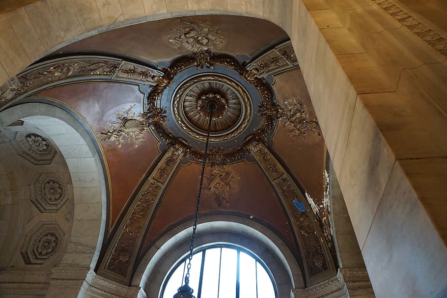 building, architecture, arched, apse, clock tower, vault ceiling HD wallpaper